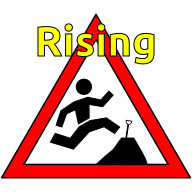 The logo of rising